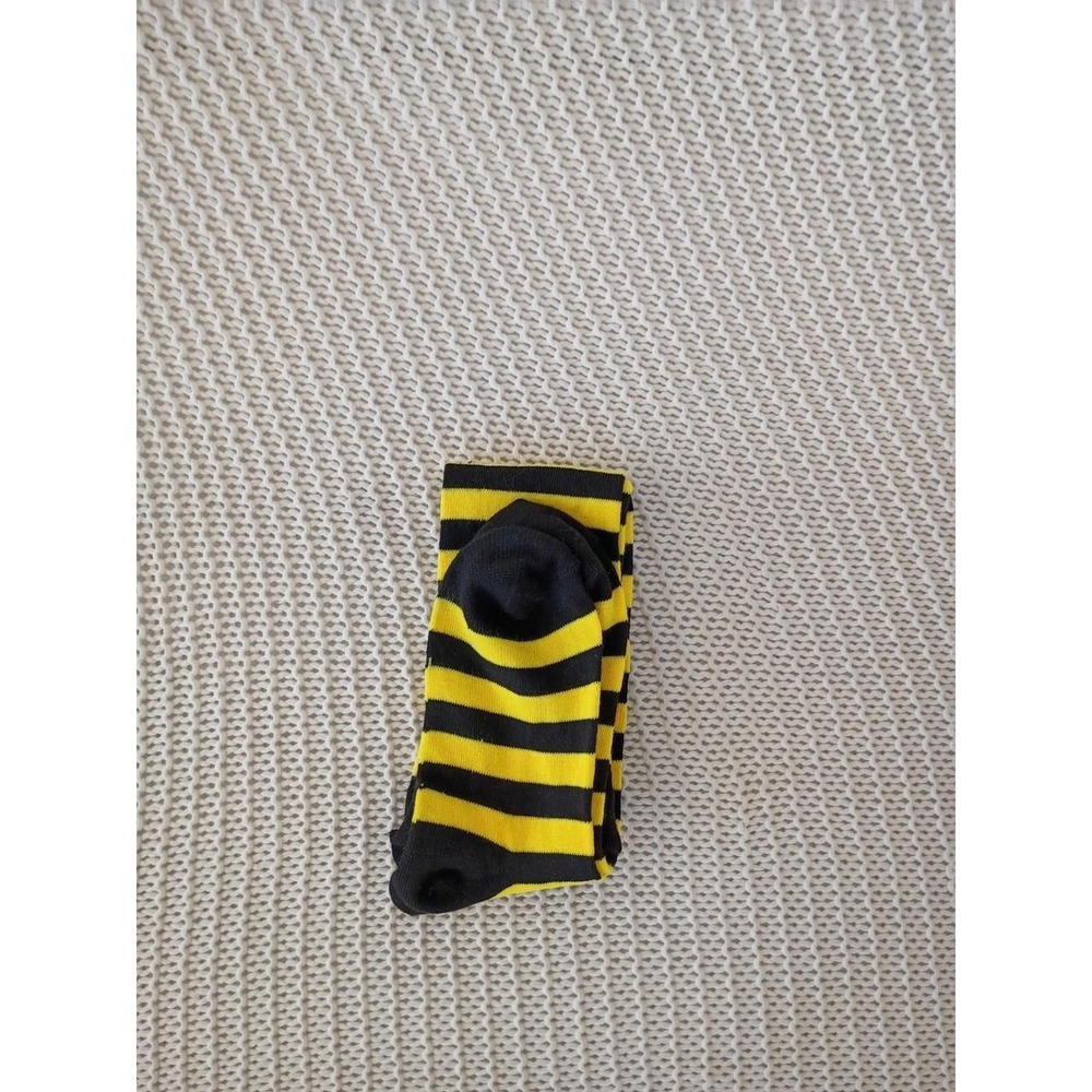 Y2K Clueless Bumblebee Yellow Black Striped Knee High Socks Emo Costume - Picture 7 of 7